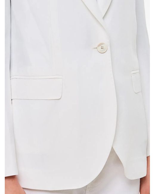 Alberto Biani White Single-Breasted Blazer