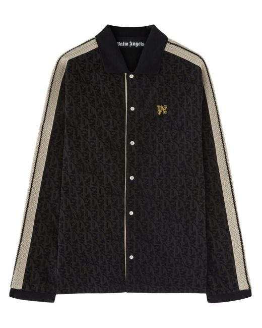 Palm Angels Sporthemd mit Drachen-Monogramm in Black für Herren