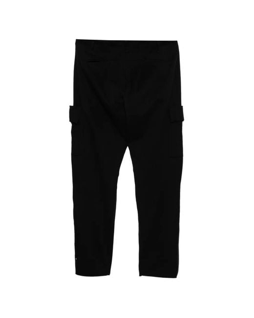 Ma+ Black Cotton Cargo Pants for men