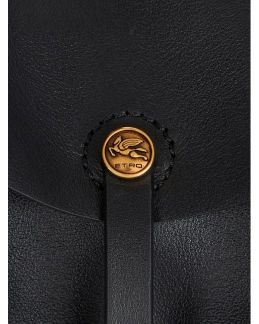 Etro Black Medium Pony Shoulder Bag