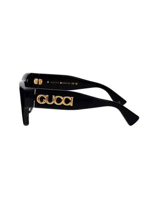 Gucci Black Square-Frame Sunglasses