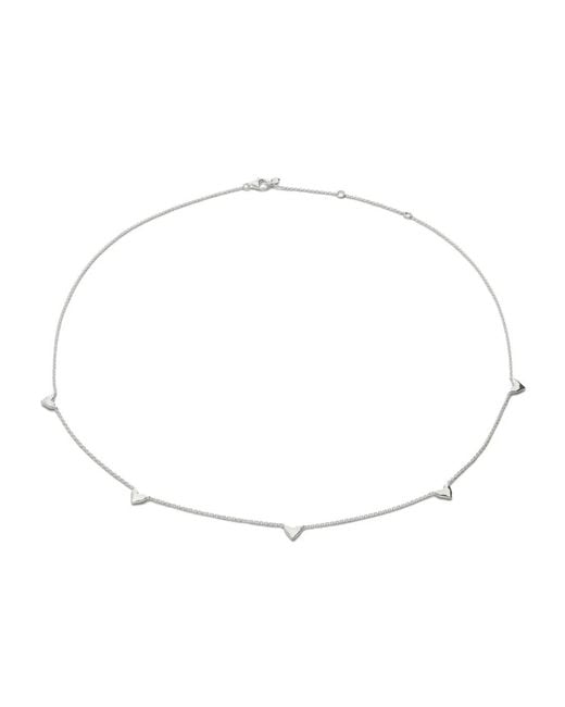 Monica Vinader White Heart Station Sterling Necklace