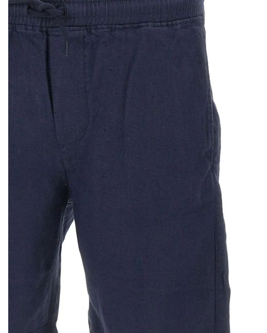 Colmar Blue Drawstring Linen Shorts for men