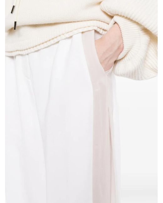 Antonio Berardi White Side-Stripe Trousers