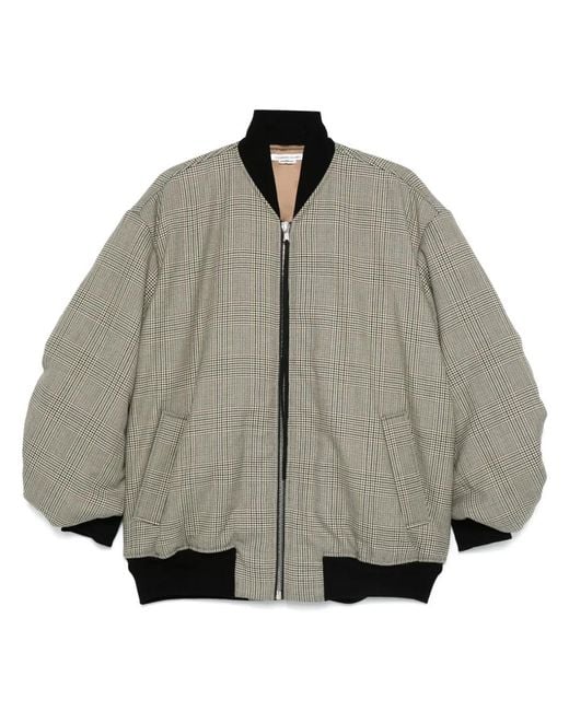 ALESSANDRO VIGILANTE Gray Padded Bomber Jacket