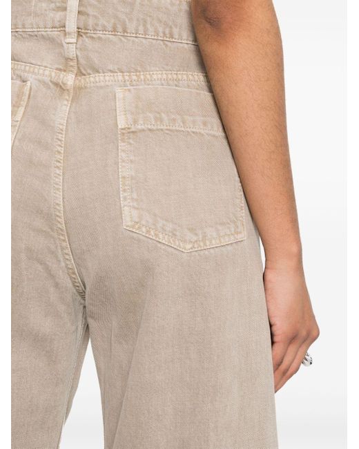 Lemaire Natural Weite High-Waist-Jeans