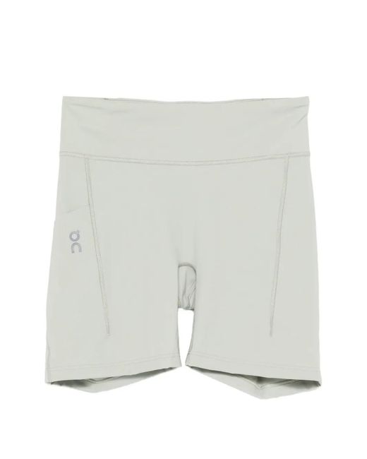 On Shoes White Logo-Print Performance Short