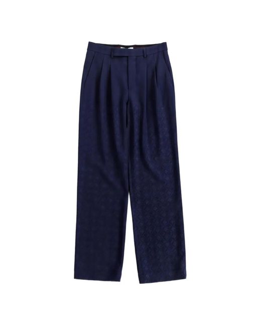 MARINE SERRE Blue Moon Diamond Jacquard Trousers