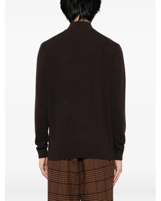 N.Peal Cashmere Black Mayfair Top for men