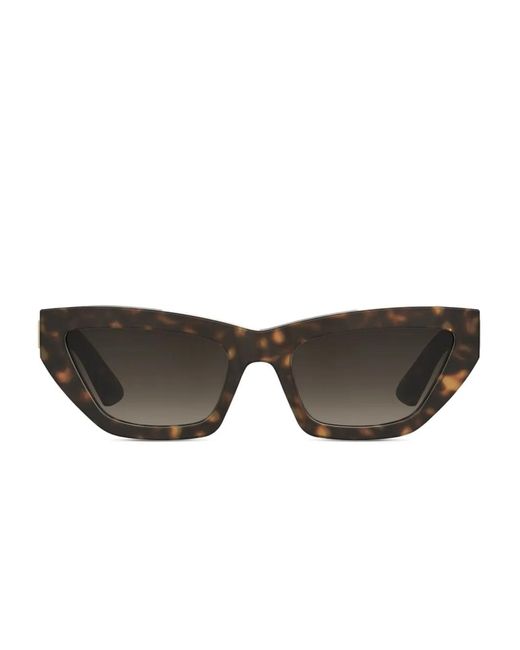 Moschino Brown Cat-Eye Tortoiseshell Sunglasses