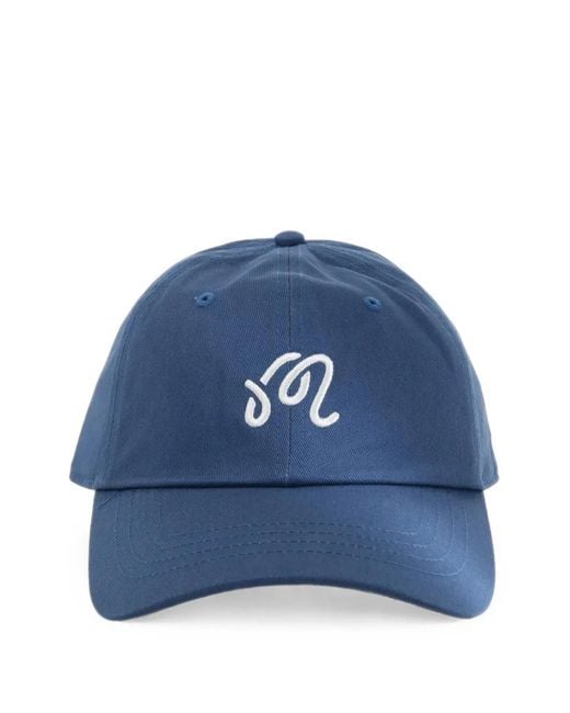 Malbon Golf Blue Rumi Dad Logo-Embroidered Baseball Cap