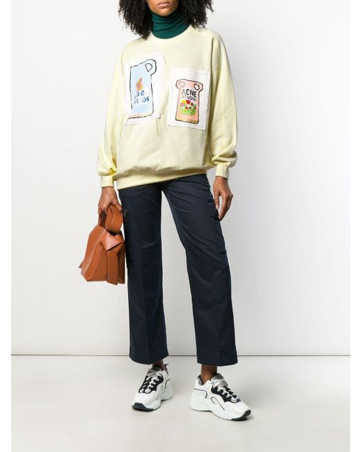 Acne Studios Grant Levy Lucero Stitched Patches Sweatshirt in