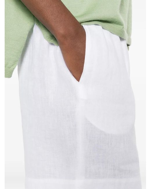 Xacus White Short Carlotta À Taille Élastique