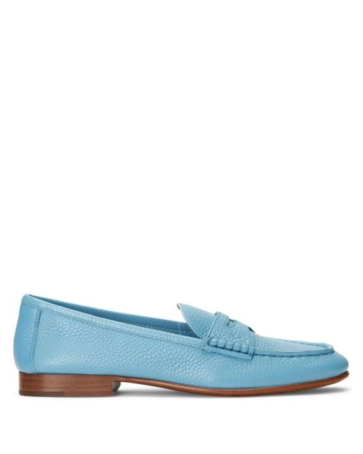 Polo Ralph Lauren Blue Leather Penny Loafers