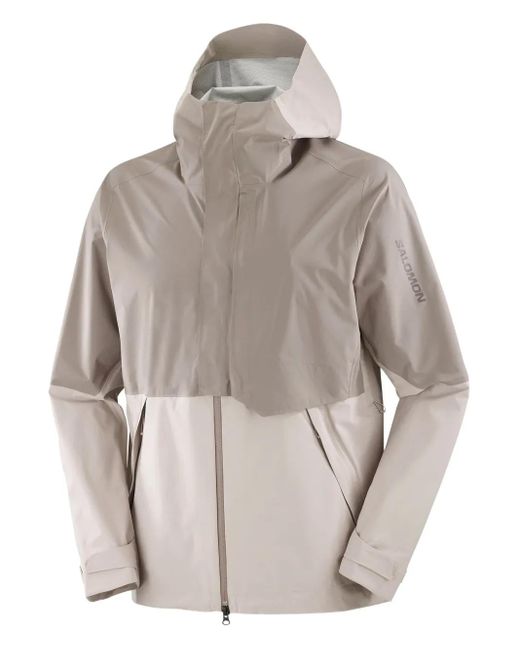 Salomon Gray Hooded Two-Tone Jacket