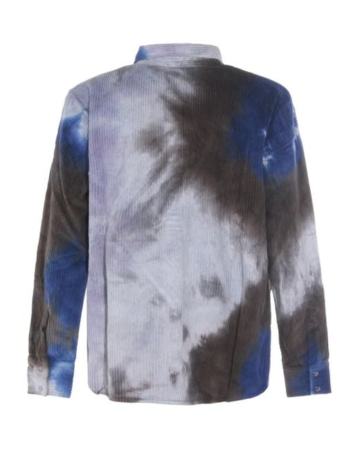 Mauna Kea Blue Corduroy Tie-Dye Shirt for men