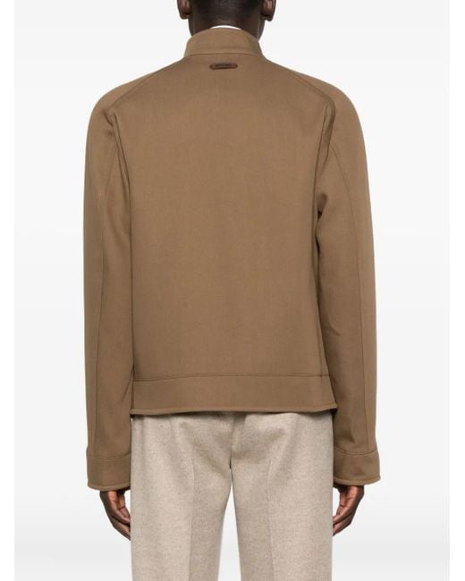 Bomber Con Zip di Moschino in Natural da Uomo