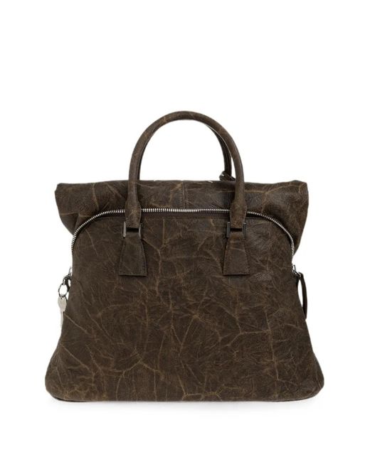 Maison Margiela Black Medium 5Ac Leather Tote Bag