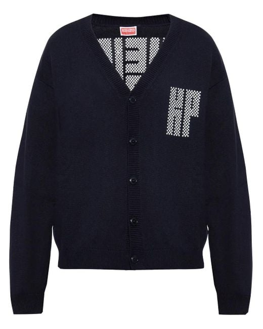 メンズ KENZO Kamon カーディガン Blue