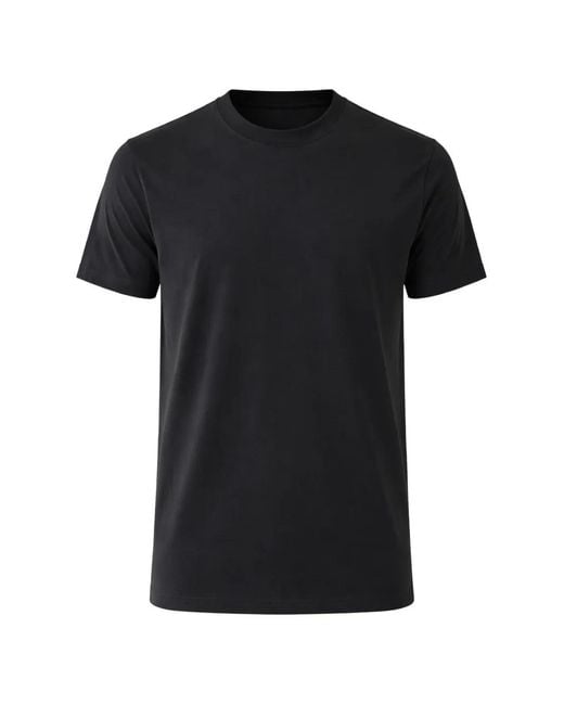 Patrick Assaraf Black Round-Neck T-Shirt for men