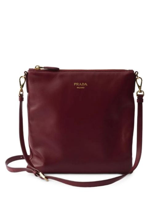 Prada Purple Nappa-Leather Mini Shoulder Bag