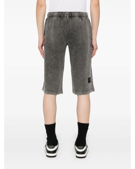Joshua Sanders Black Slogan Print Shorts for men