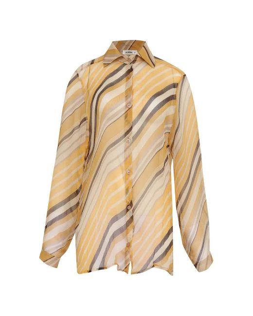 Amir Slama Gestreept Blouse in het Natural