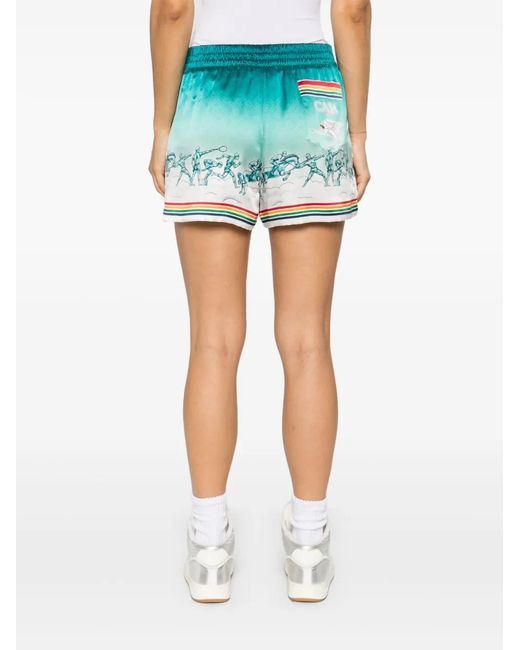 Casablanca Blue La Deesse Du Stade Shorts