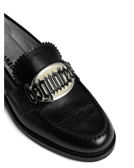 Mocasines con placa del logo DSquared² de color Black