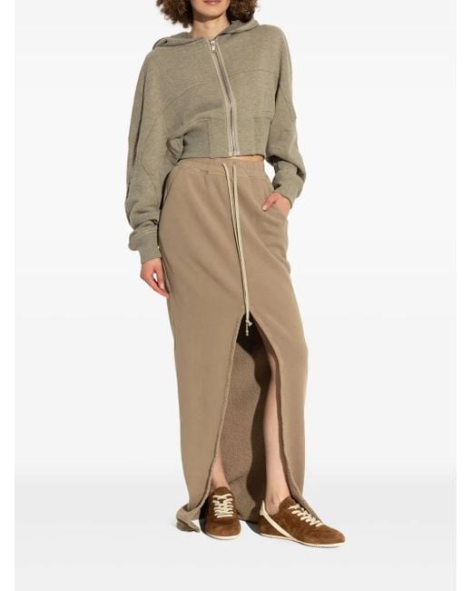 Rick Owens Brown Minimal Sneak Suede Leather Panel Sneakers