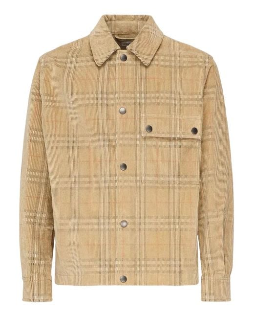 Giacca-Camicia A Coste di Burberry in Natural da Uomo