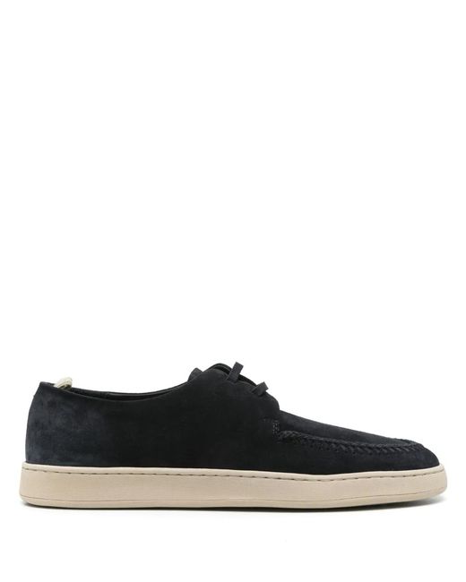 Officine Creative Black Herbie Boat Shoes for men