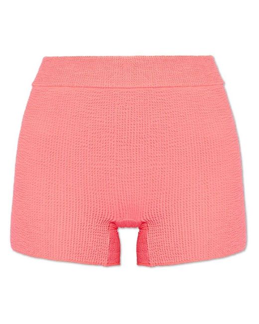 Bondeye Pink Azalea Seersucker Compression Shorts