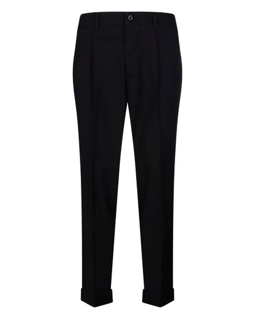 Santaniello Black Straight-Leg Trousers for men