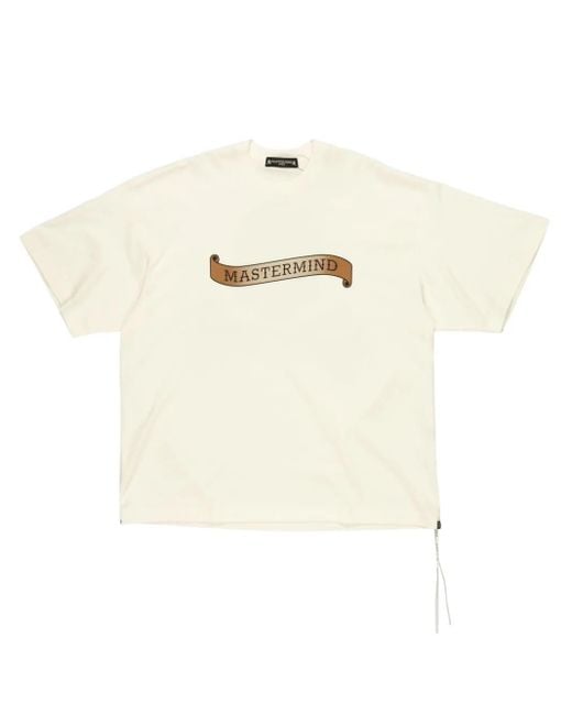 MASTERMIND WORLD White Skull Tattoo T-Shirt for men