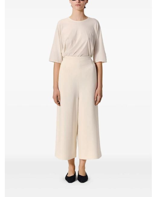 FFORME White Pat Cropped Trousers