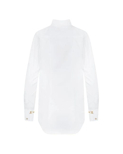 Maison Close White Logo-Patch Cotton Poplin Shirt
