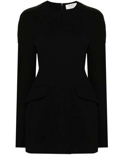 Sportmax Black Cotton Jersey Mini Dress