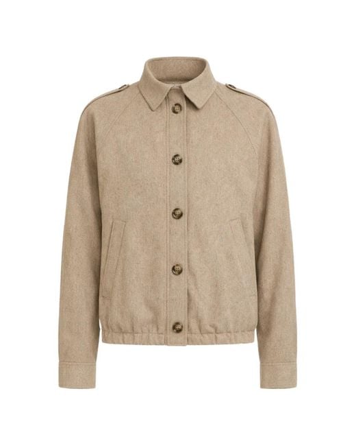 Yves Salomon Natural Button Cashmere Jacket