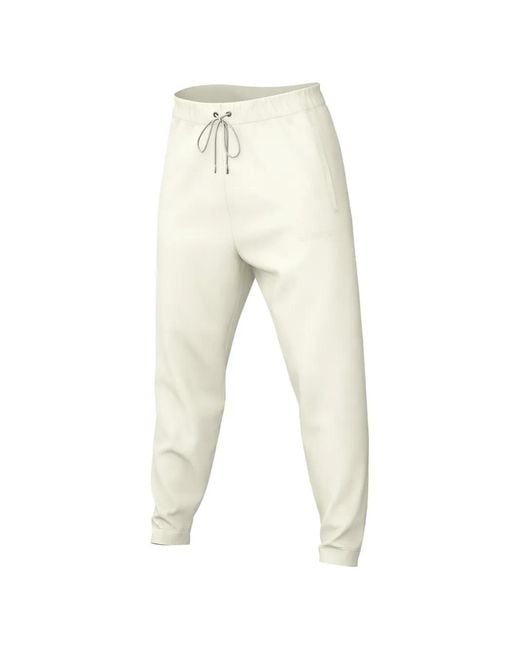 Nike White Elastic-Waist Track Pants for men