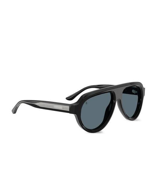 Ferrari Blue Pilot-Frame Tinted Sunglasses