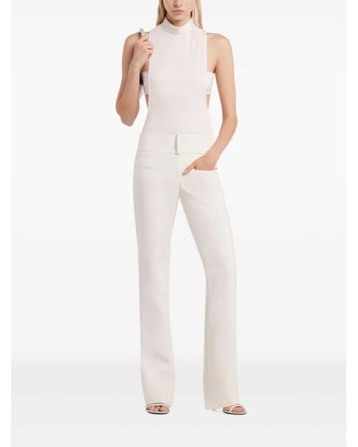Courreges White Mock-Neck Top