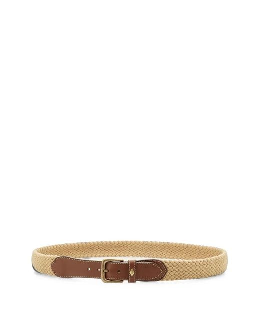 Lottusse White Snipe Braided Belt for men
