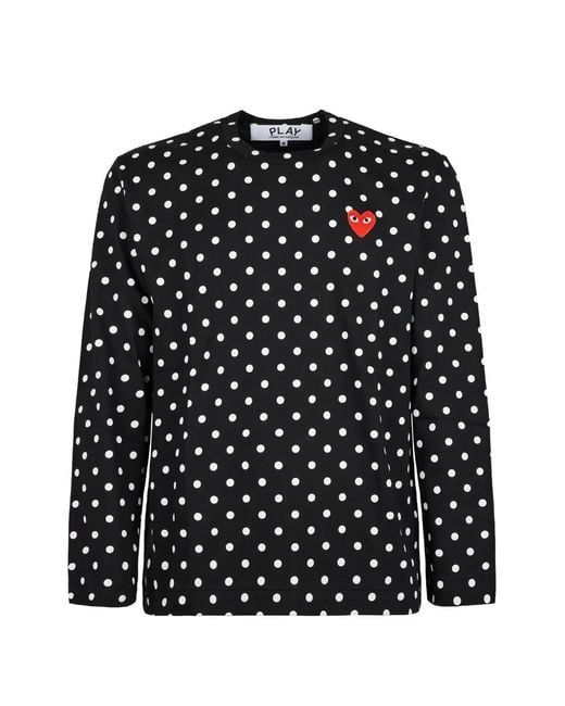 COMME DES GARÇONS PLAY Black T-Shirt À Pois