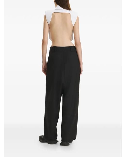 Vestiaire d'un Oiseau Libre Black Low-Waist Trousers