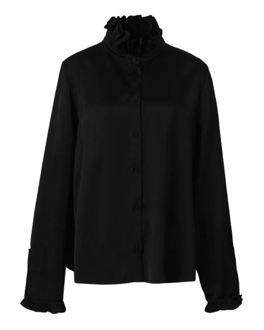 Jil Sander ラッフルカラー ブラウス Black