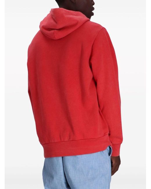 Polo Ralph Lauren Red Polo Pony-motif Cotton Hoodie for men