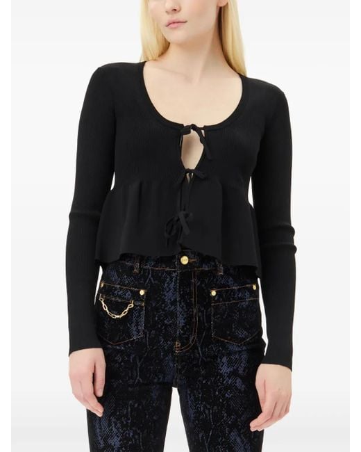 Ganni Black Ribbed Cardigan