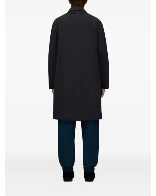 Herno Blue Single-Breasted Coat for men