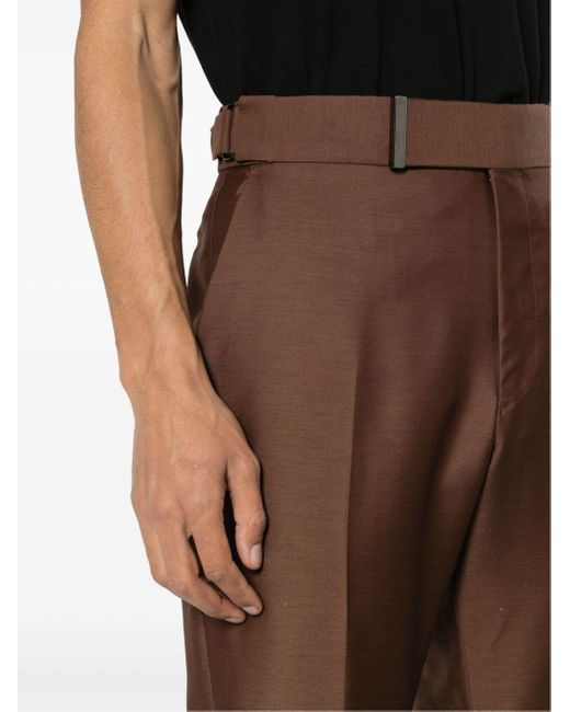 Pantalon en sergé Tom Ford pour homme en coloris Brown